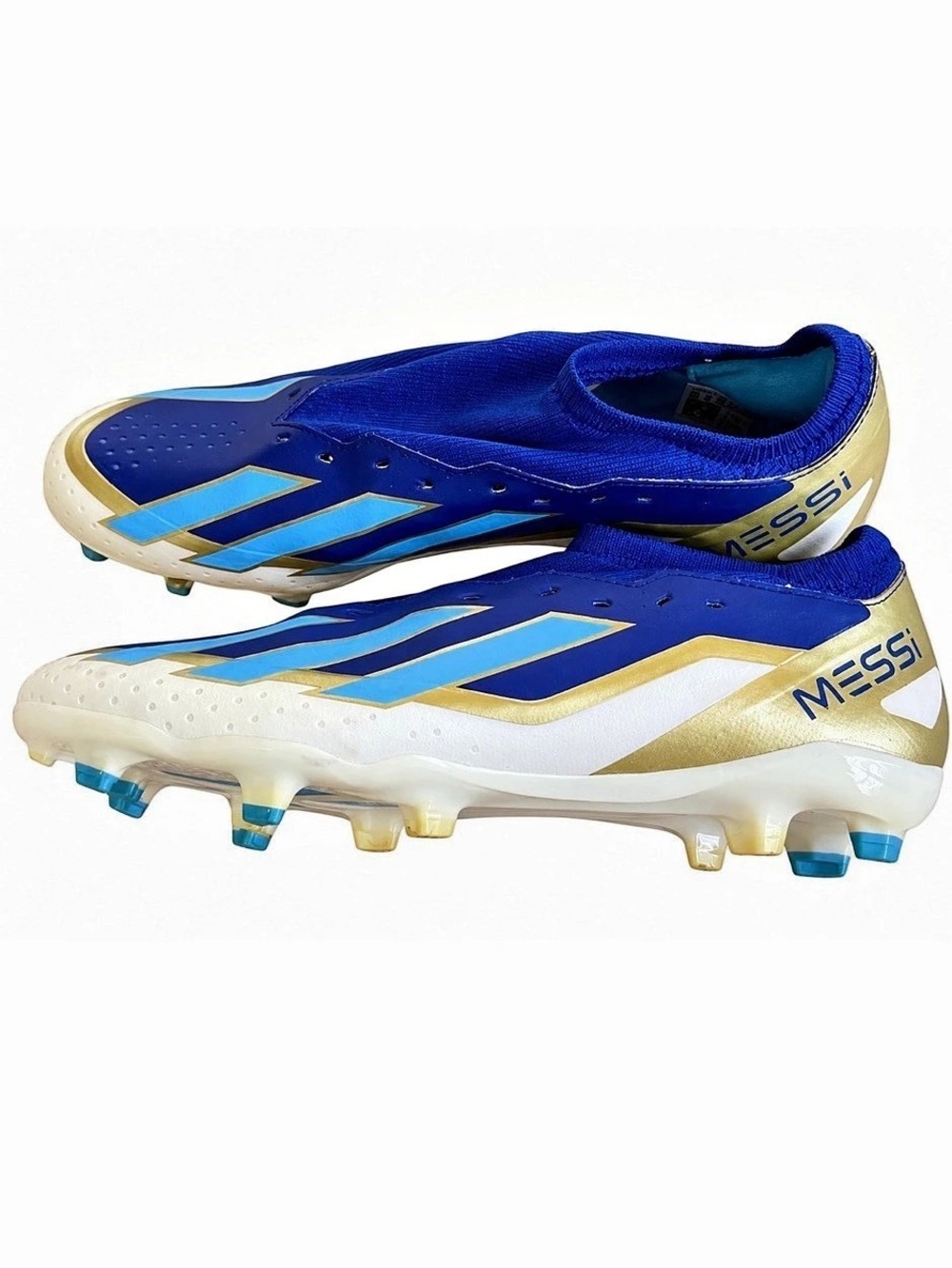 Men’s adidas Messi Soccer Cleats Blue & White size 8.5